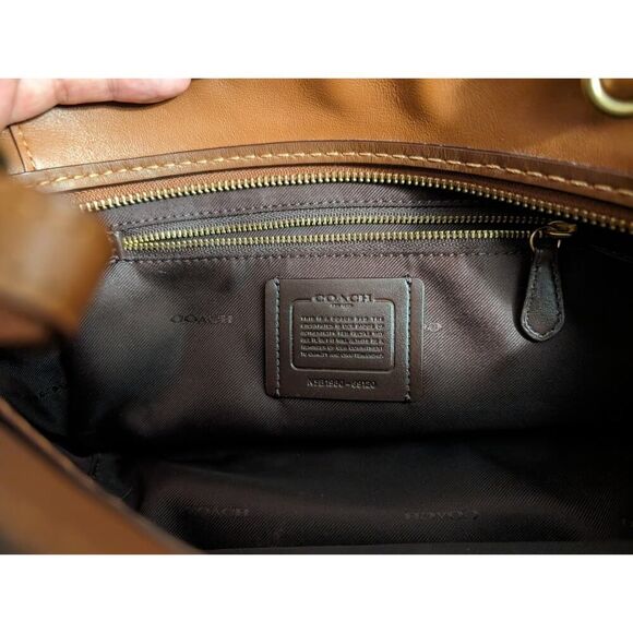 Coach Dreamer Brown Leather Satchel purse in excellent condition. - Picture 7 of 13